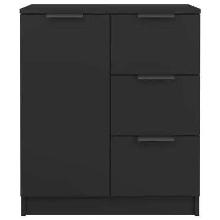 Buffets 2 pcs Noir 60x30x70 cm Bois d'ingénierie