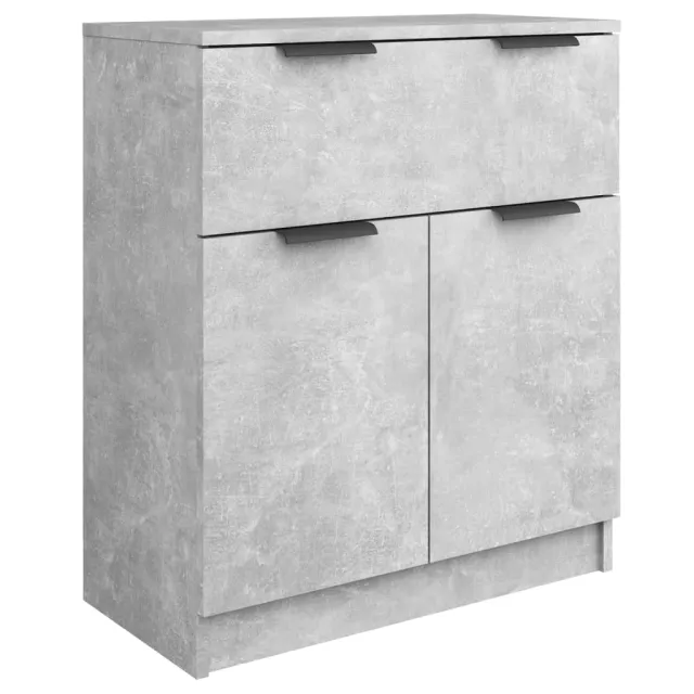 Buffets 3 pcs gris béton bois d'ingénierie