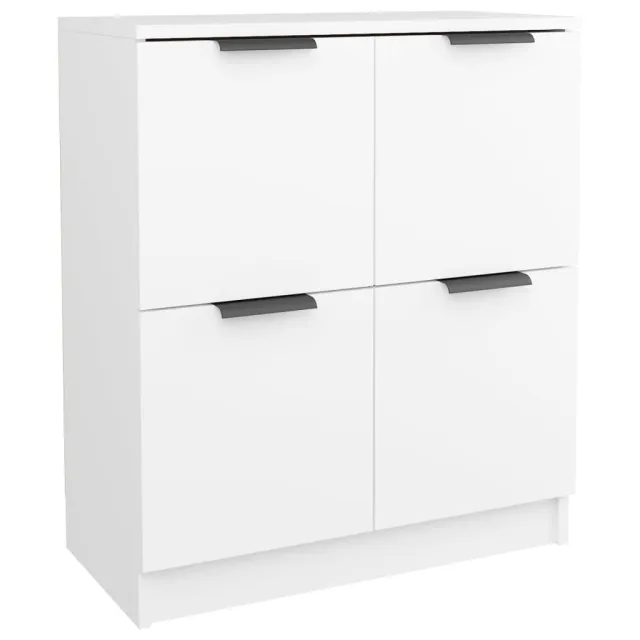 Buffets 2 pcs blanc 60x30x70 cm Bois d'ingénierie