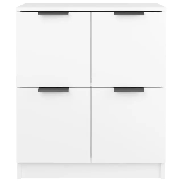 Buffets 2 pcs blanc 60x30x70 cm Bois d'ingénierie