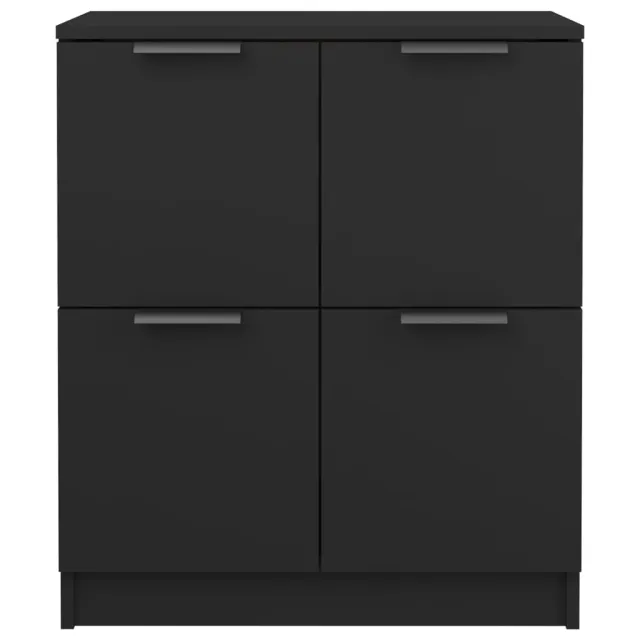 Buffets 2 pcs Noir 60x30x70 cm Bois d'ingénierie