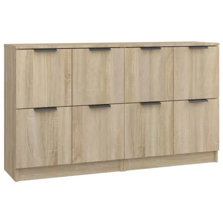 Buffets 2 pcs Chêne sonoma 60x30x70 cm Bois d'ingénierie 2