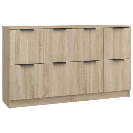 Buffets 2 pcs Chêne sonoma 60x30x70 cm Bois d'ingénierie