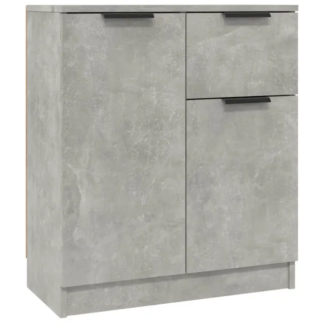 Buffets 2 pcs Gris béton 60x30x70 cm Bois d'ingénierie