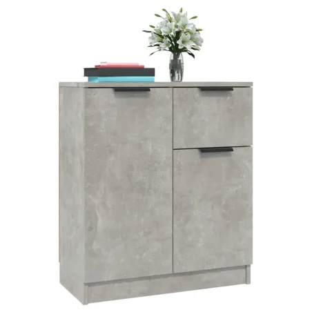 Buffets 2 pcs Gris béton 60x30x70 cm Bois d'ingénierie