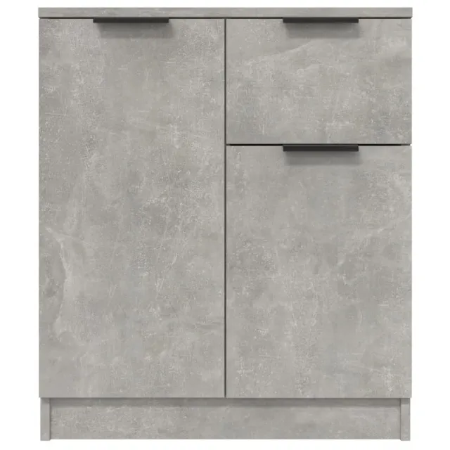 Buffets 2 pcs Gris béton 60x30x70 cm Bois d'ingénierie