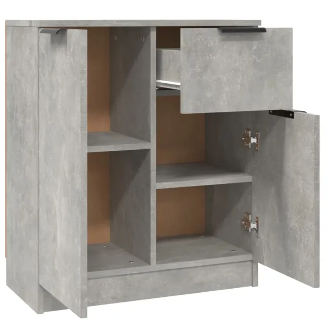 Buffets 2 pcs Gris béton 60x30x70 cm Bois d'ingénierie