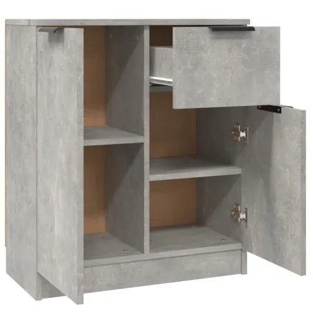 Buffets 2 pcs Gris béton 60x30x70 cm Bois d'ingénierie