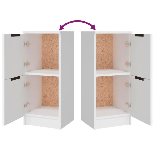 Buffets 3 pcs Blanc Bois d'ingénierie