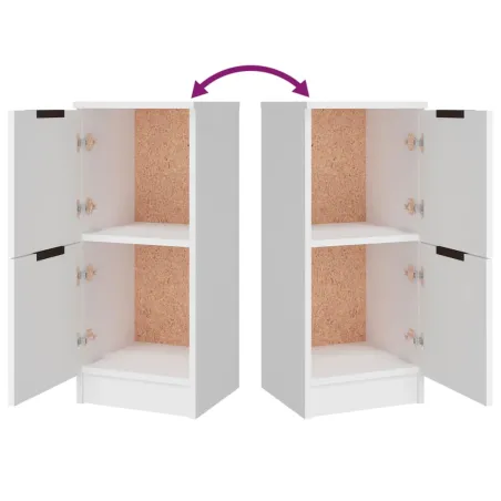 Buffets 3 pcs Blanc Bois d'ingénierie