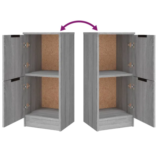 Buffets 3 pcs Sonoma gris Bois d'ingénierie