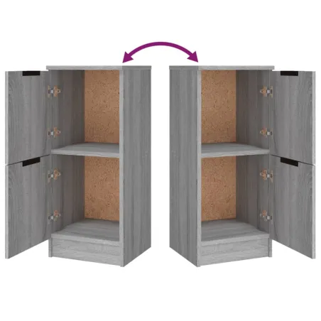 Buffets 3 pcs Sonoma gris Bois d'ingénierie