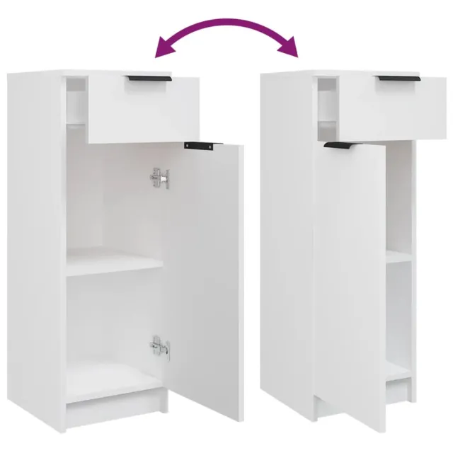 Meubles de salle de bain 5 pcs Blanc Bois d'ingénierie