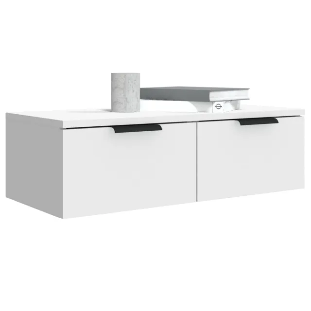 Armoires murales 2 pcs blanc 68x30x20 cm Bois d'ingénierie