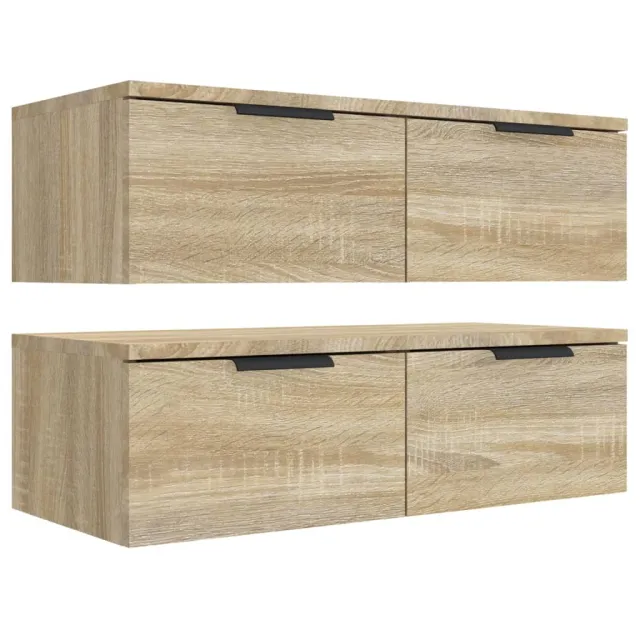 Armoires murales 2pcs Chêne sonoma 68x30x20cm Bois d'ingénierie