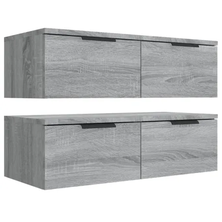 Armoires murales 2 pcs Sonoma gris 68x30x20cm Bois d'ingénierie