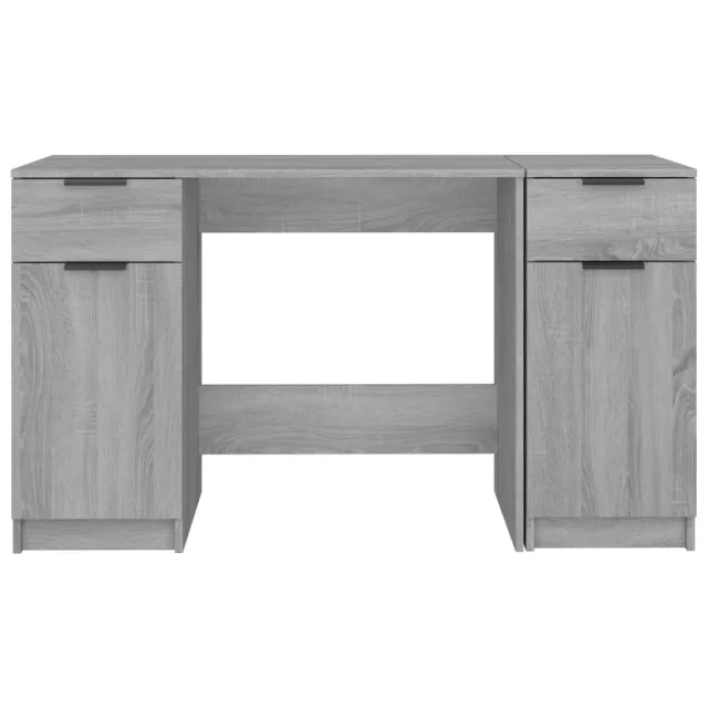 Bureau avec armoire latérale Sonoma gris Bois d'ingénierie