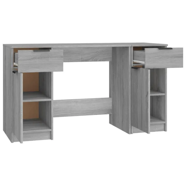 Bureau avec armoire latérale Sonoma gris Bois d'ingénierie
