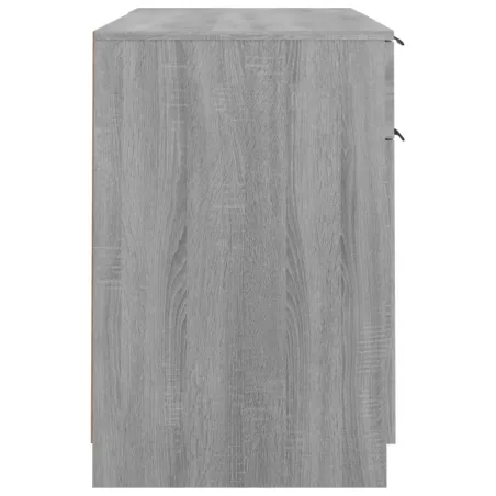 Bureau avec armoire latérale Sonoma gris Bois d'ingénierie