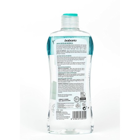Facial Biphasic Makeup Remover Babaria Micellar Water Aloe Vera (400 m