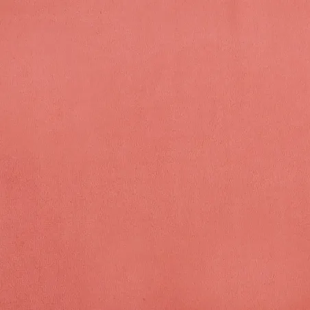 Fauteuil à oreilles avec tabouret rose velours