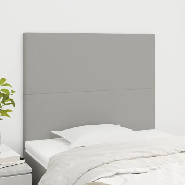Tête de lit Gris clair 80x5x118/128 cm Tissu