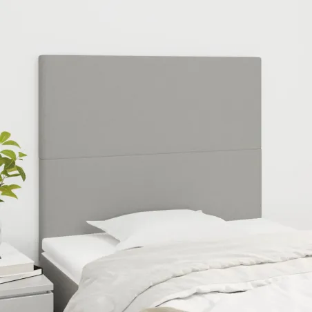 Tête de lit Gris clair 80x5x118/128 cm Tissu