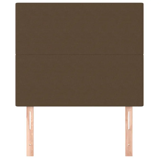 Tête de lit marron foncé 80x5x118/128 cm Tissu