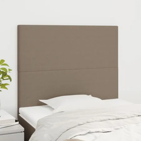 Tête de lit Taupe 90x5x118/128 cm Tissu