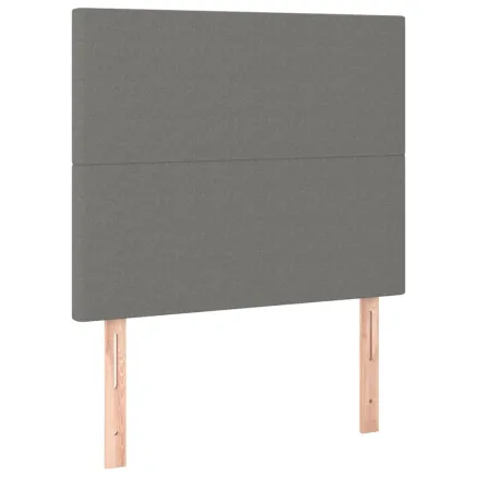 Tête de lit Gris foncé 100x5x118/128 cm Tissu 2