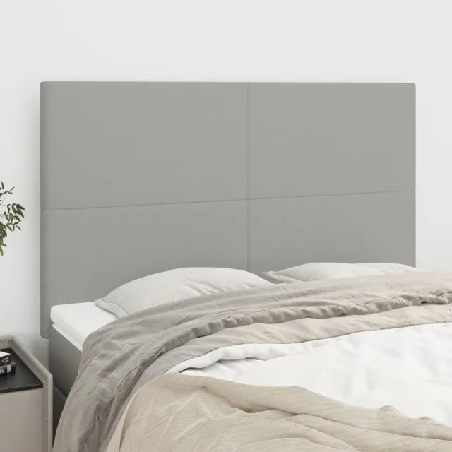 Tête de lit Gris clair 144 x 5 x 118/128 cm Tissu