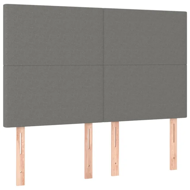 Tête de lit Gris foncé 144 x 5 x 118/128 cm Tissu