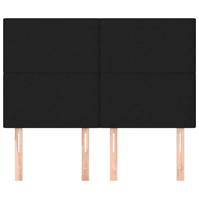 Tête de lit Noir 144x5x118/128 cm Tissu