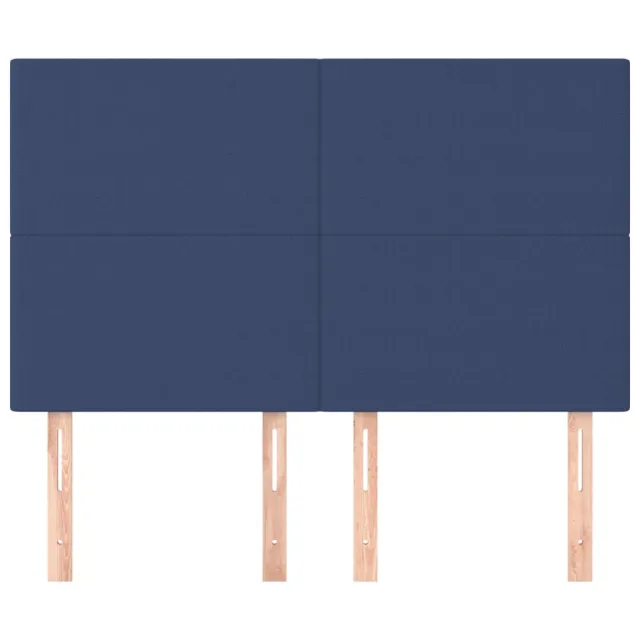 Tête de lit Bleu 144x5x118/128 cm Tissu