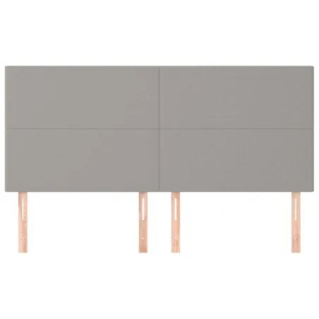 Tête de lit Gris clair 160 x 5 x 118/128 cm Tissu
