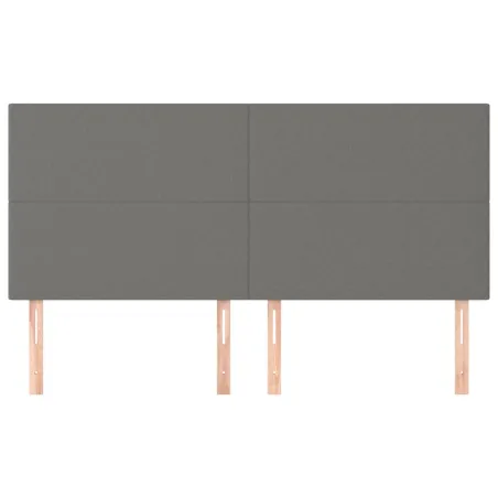 Tête de lit Gris foncé 160x5x118/128 cm Tissu