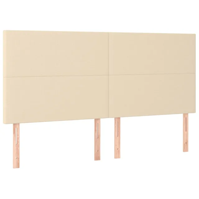 Tête de lit Crème 160x5x118/128 cm Tissu
