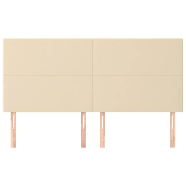 Tête de lit Crème 160x5x118/128 cm Tissu