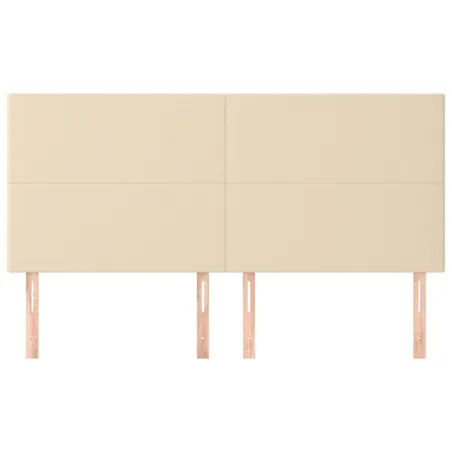 Tête de lit Crème 160x5x118/128 cm Tissu