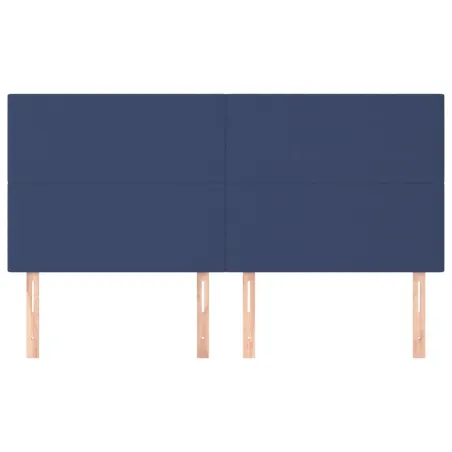 Tête de lit Bleu 160x5x118/128 cm Tissu