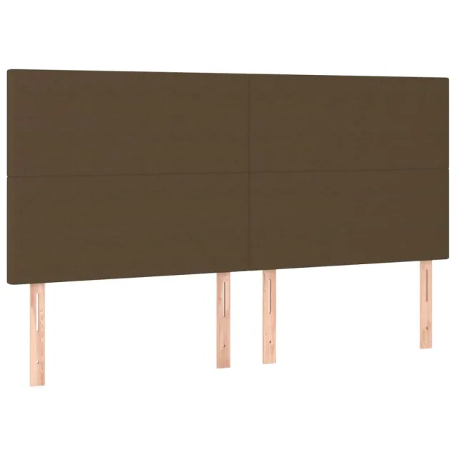 Tête de lit marron foncé 180 x 5 x 118/128 cm Tissu