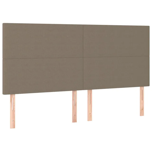 Tête de lit Taupe 180x5x118/128 cm Tissu
