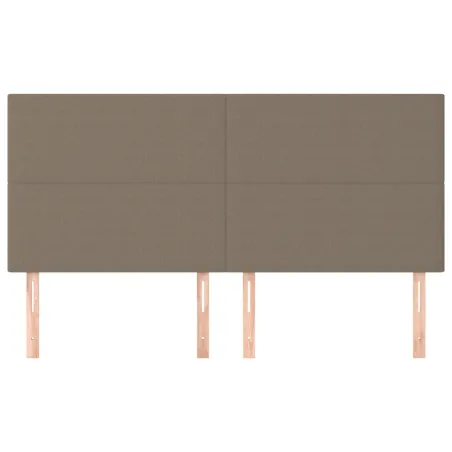 Tête de lit Taupe 180x5x118/128 cm Tissu