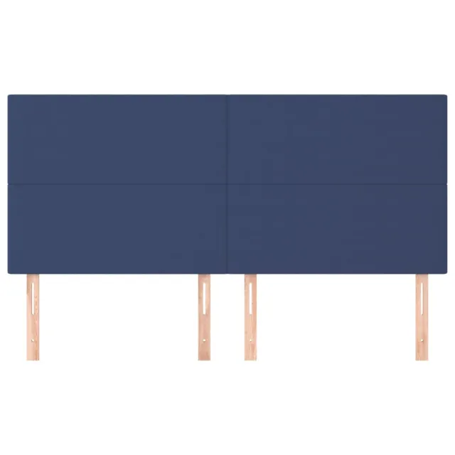 Tête de lit Bleu 180x5x118/128 cm Tissu