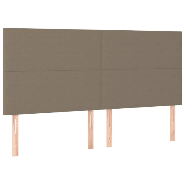Tête de lit Taupe 200x5x118/128 cm Tissu
