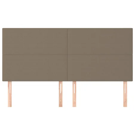 Tête de lit Taupe 200x5x118/128 cm Tissu