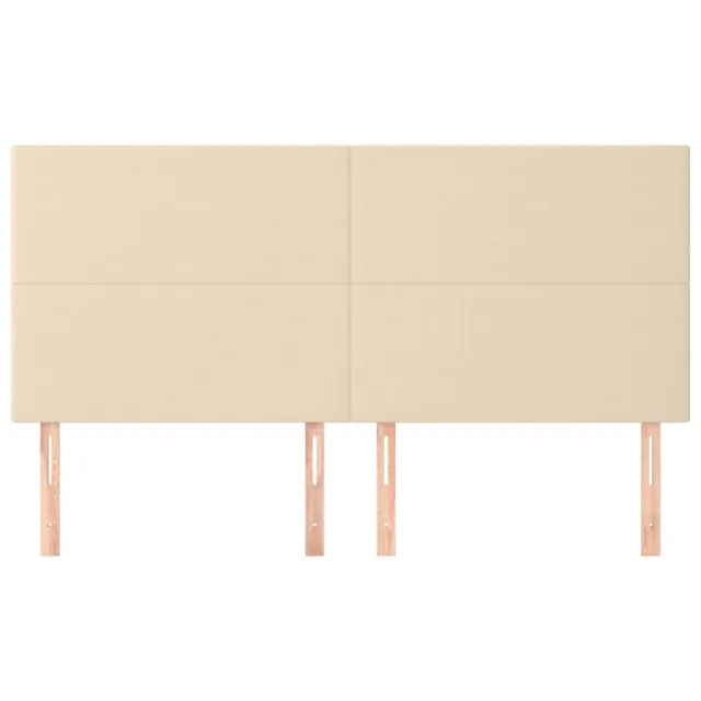 Tête de lit Crème 200x5x118/128 cm Tissu