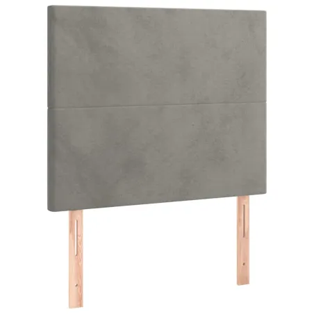 Tête de lit Gris clair 80x5x118/128 cm Velours