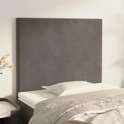 Tête de lit Gris foncé 80x5x118/128 cm Velours