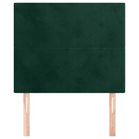 Tête de lit Vert foncé 80x5x118/128 cm Velours
